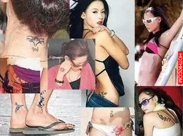 揭張柏芝蔡依林伊能靜私密紋身，Angelababy居然刺在“那裡”....好害羞！ ...