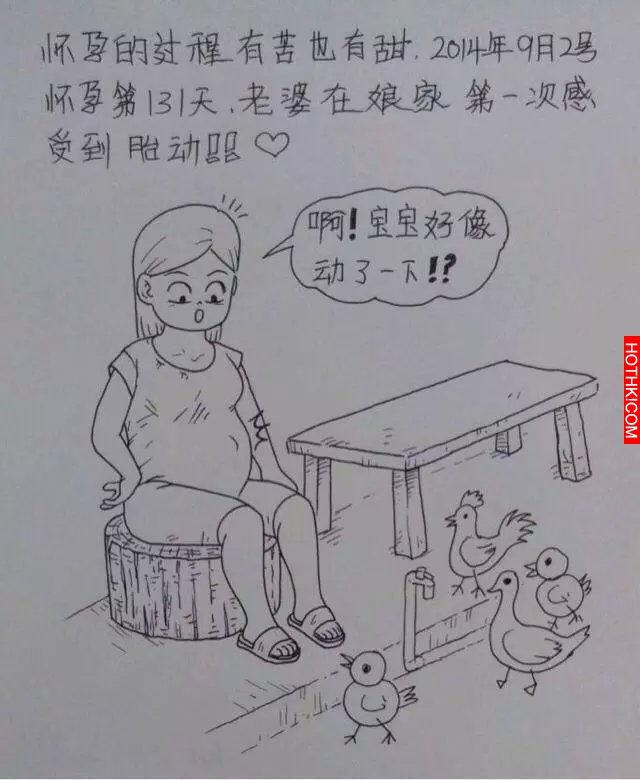一個男人用漫畫描繪出老婆從懷孕到生產的所有細節，感動到哭！