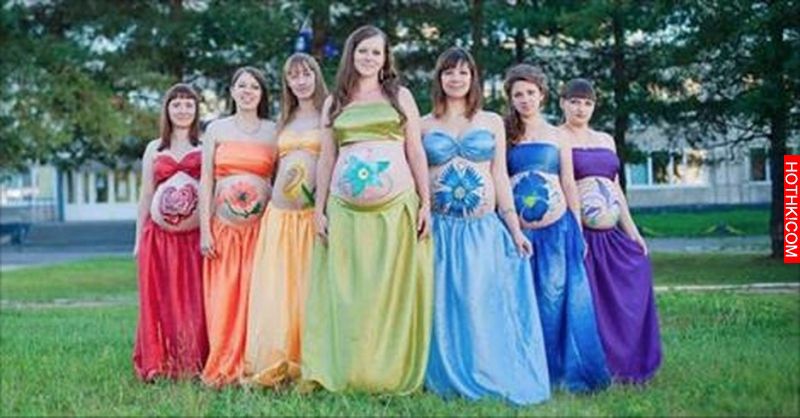 本來不知道攝影師安排這些孕婦穿上彩虹色的用意，但看到下一張照片卻讓全世界的人都掉 ...