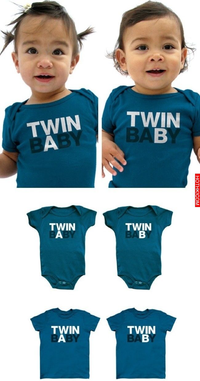 Help others tell your twins apart by using shirts like these.