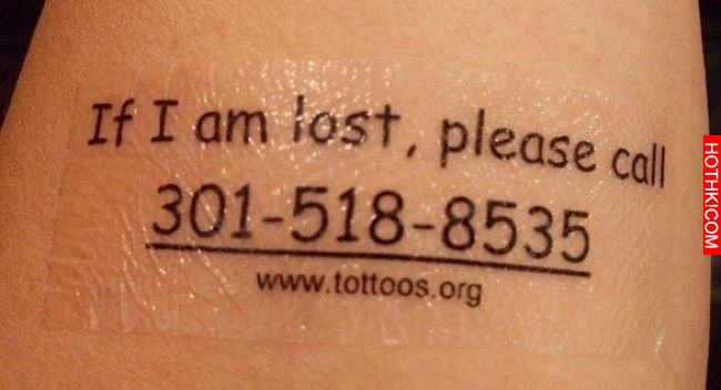 Temporary tattoos are useful in case they get lost at a festival or event.