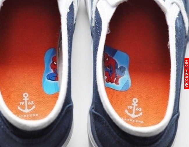 Cut a sticker in half and put it on the inside of their shoes. They’ll never put them on wrong again.