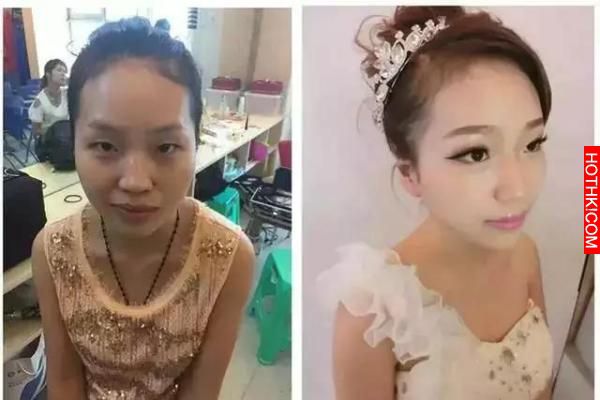 結婚當天，這些新娘卸妝後，新郎看了全淚崩！尤其第1位，實在令人震驚！ ...