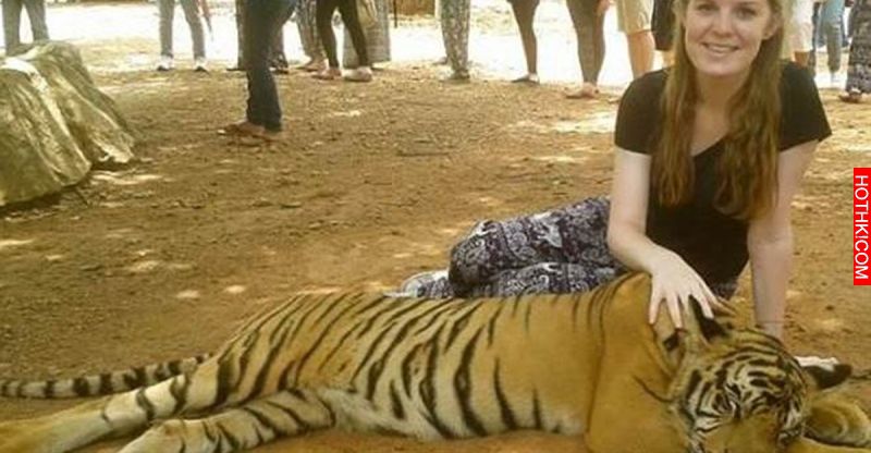 美少女在動物園和成年老虎合照！下一秒就發生血腥的悲劇...這太恐怖了吧！ ...