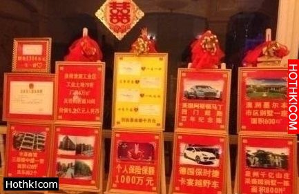 超誇張！中國土豪女兒結婚嫁妝五公斤金飾連身掛，亮點在最後一張！ ... ...