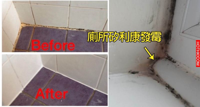 廁所的〔矽利康〕發霉有解了！用廚房紙巾沾上....不到五秒就白到發光！比清潔劑還有效 ...