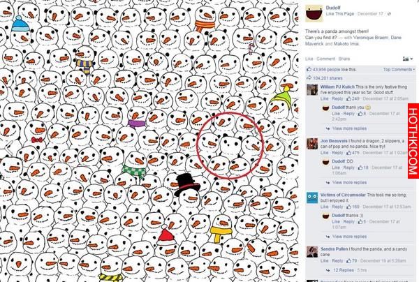 熊貓在哪裡？眼力大考驗引網友崩潰：明明都是雪人！