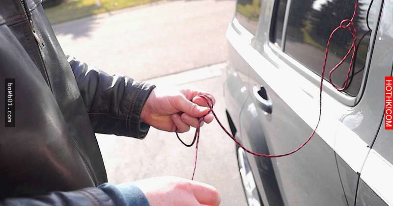 速傳！這男人用「一條鞋帶」對著車窗拉了幾下後，恐怖的事情發生了．．． ...