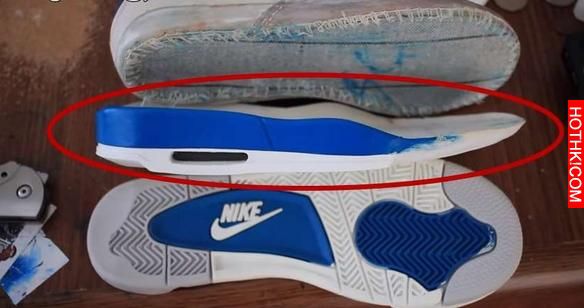 他拿出已經破破爛爛的球鞋，幾個步驟後竟然讓它徹底重獲新生