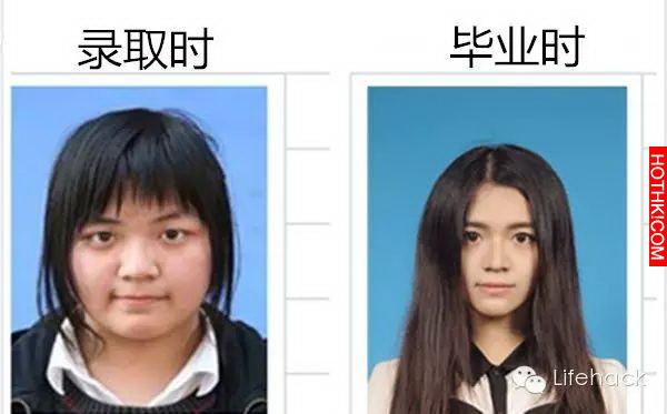 太誇張了...大學四年容貌驚人對比！「女渣」變「女神」歲月就像一把狠狠的美容刀！ ...